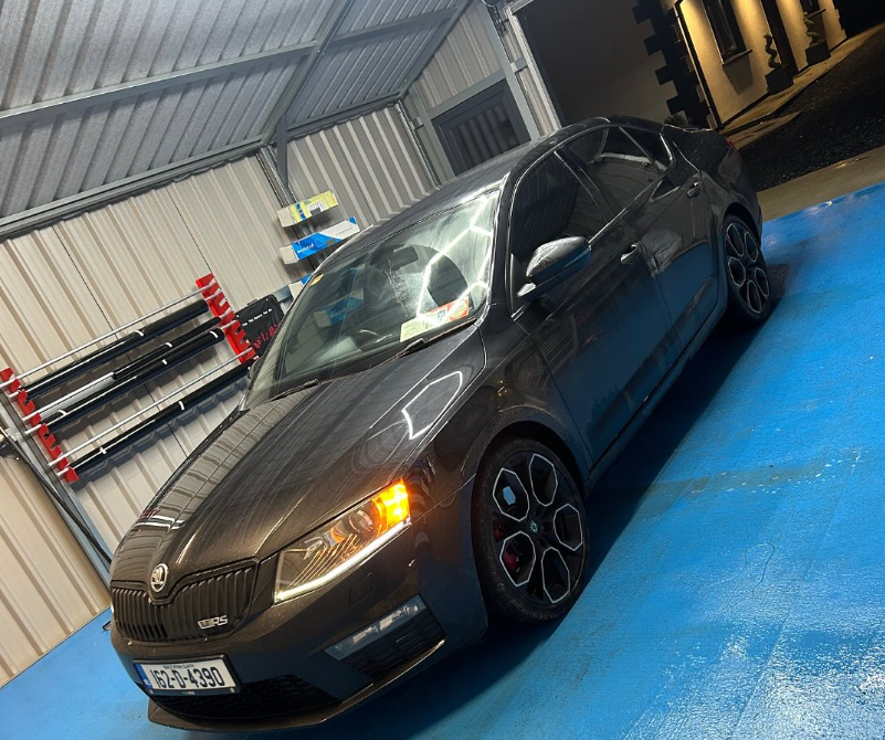 Blacked out window tinting garage