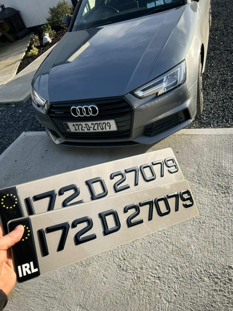 Custom reg plates for a car
