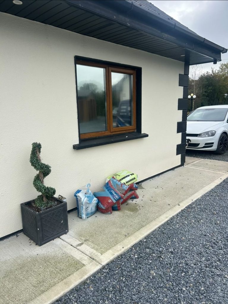 Freshly tinted windows of a house
