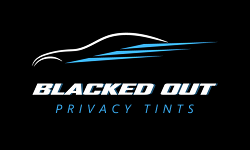 Blacked Out Privacy Tints Black Logo